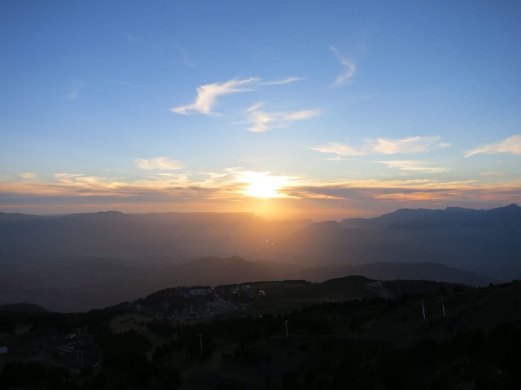 Coucher de soleil sur Grenoble A.P.