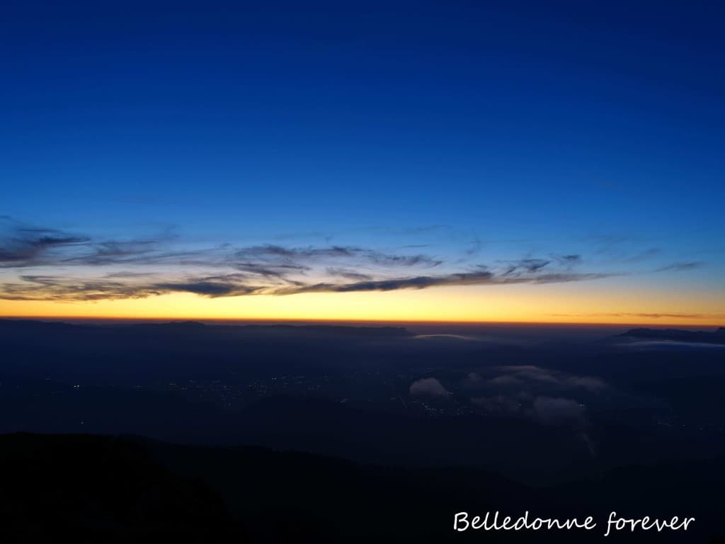 Belledonne by night vue sur Grenoble A.P.