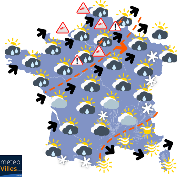 Très agité, avant une semaine plus calme mais froide