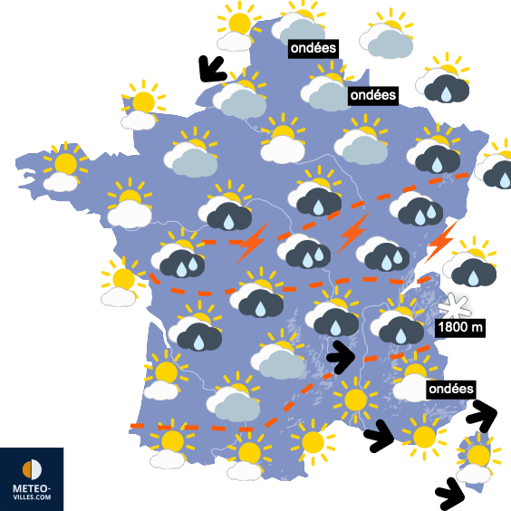 Le soleil s'impose de nouveau (surtout sur la moitié Nord)