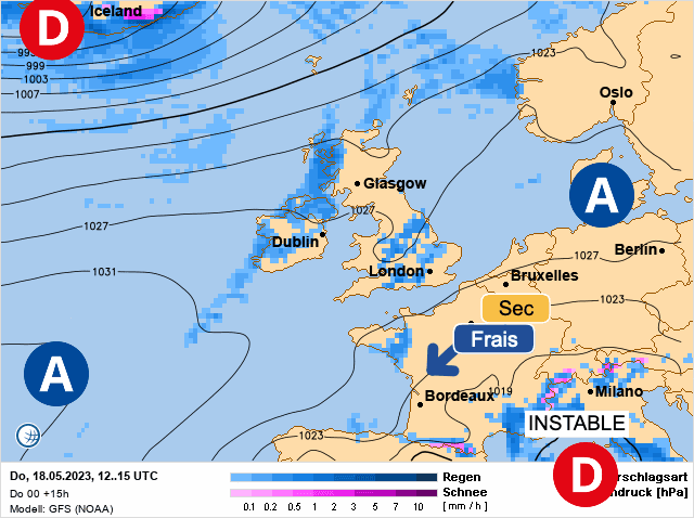 Carte de prévisions d'europe du Jeudi 18 mai 2023