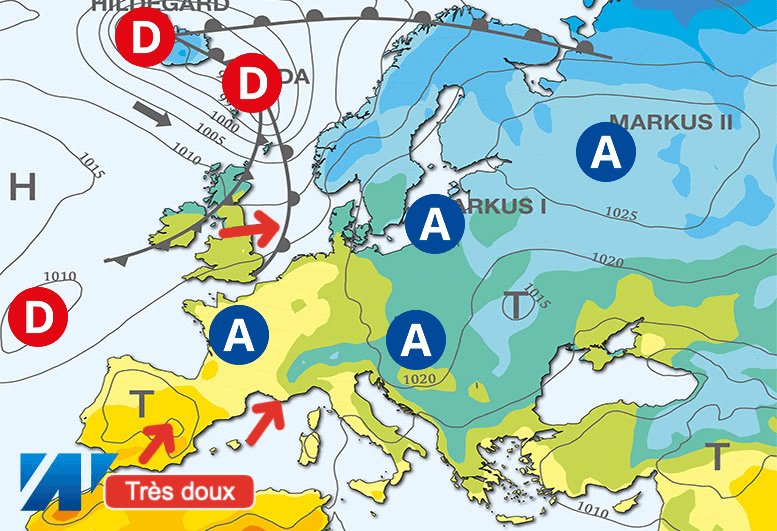 Carte de prévisions d'europe du Mardi 19 mars 2024