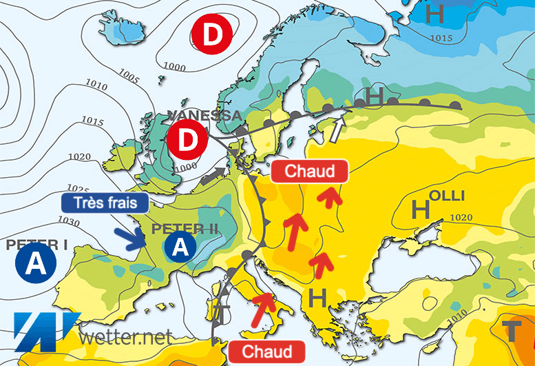 Carte de prévisions d'europe du Mardi 9 avril 2024