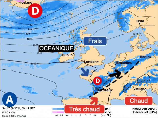 Carte de prévisions d'europe du Samedi 17 août 2024