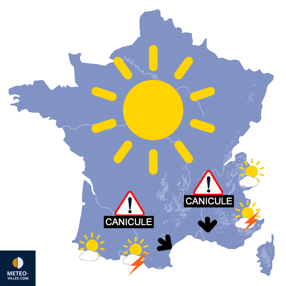 Peut-être jusqu'à 43°C dans le Sud-ouest pour lundi !