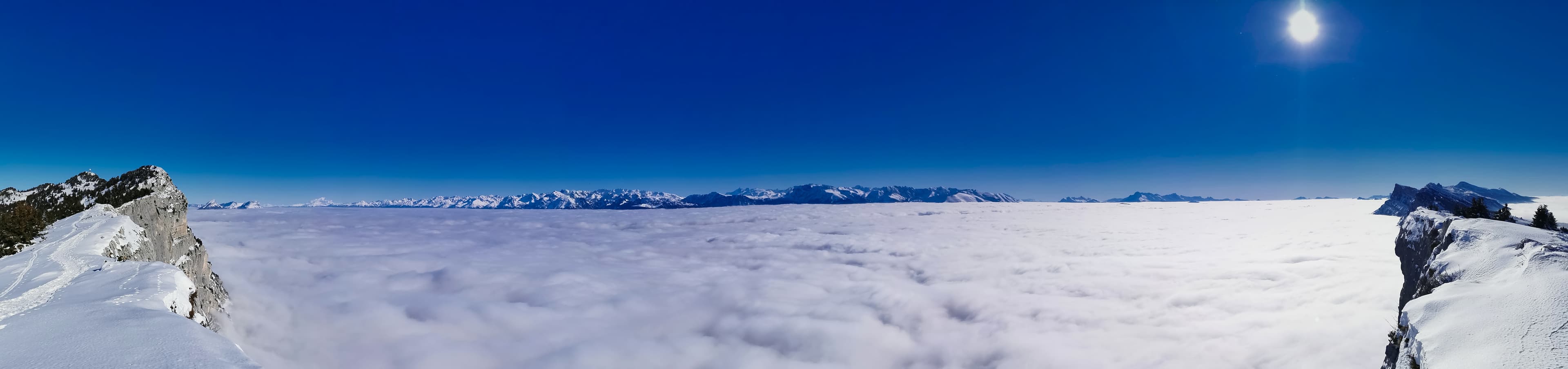 Panoramique depuis la plateau des ramées