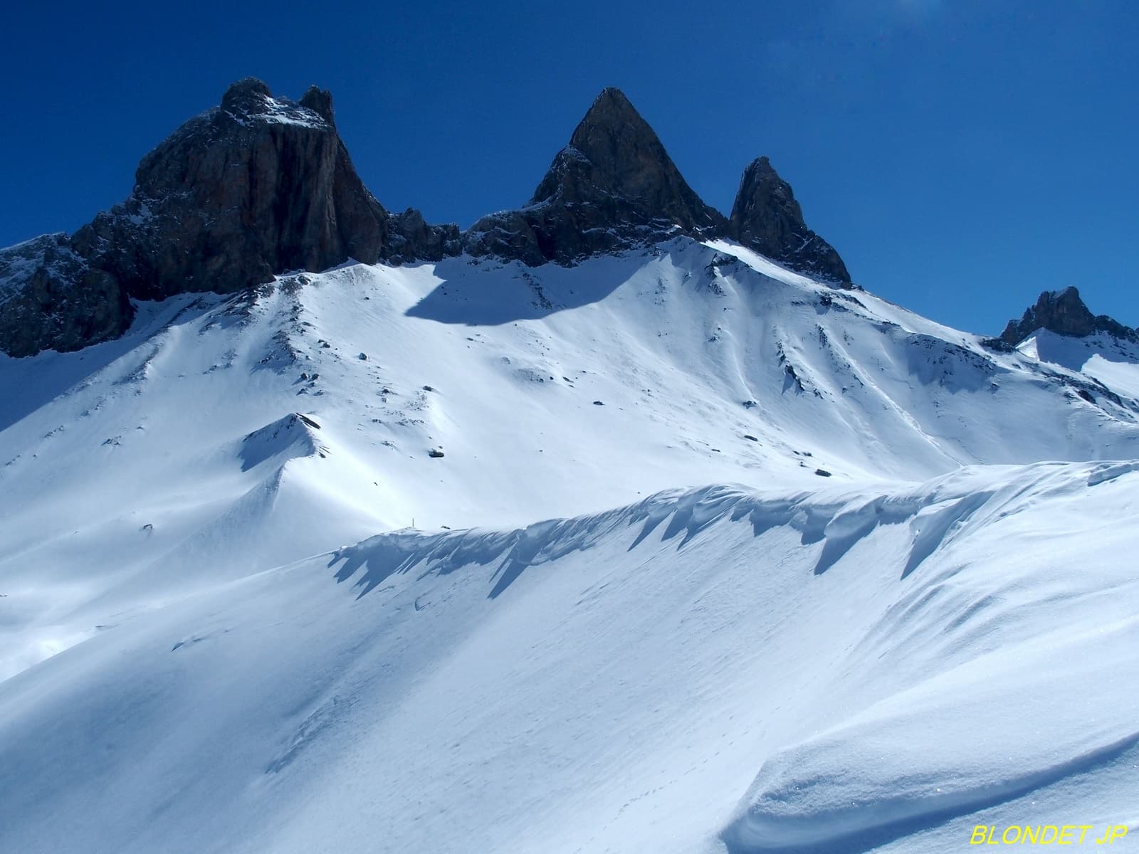 Aiguilles d'Arves vues de la Basse du Gerbier