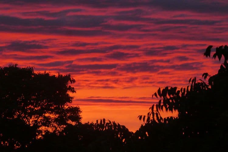 coucher de soleil hier