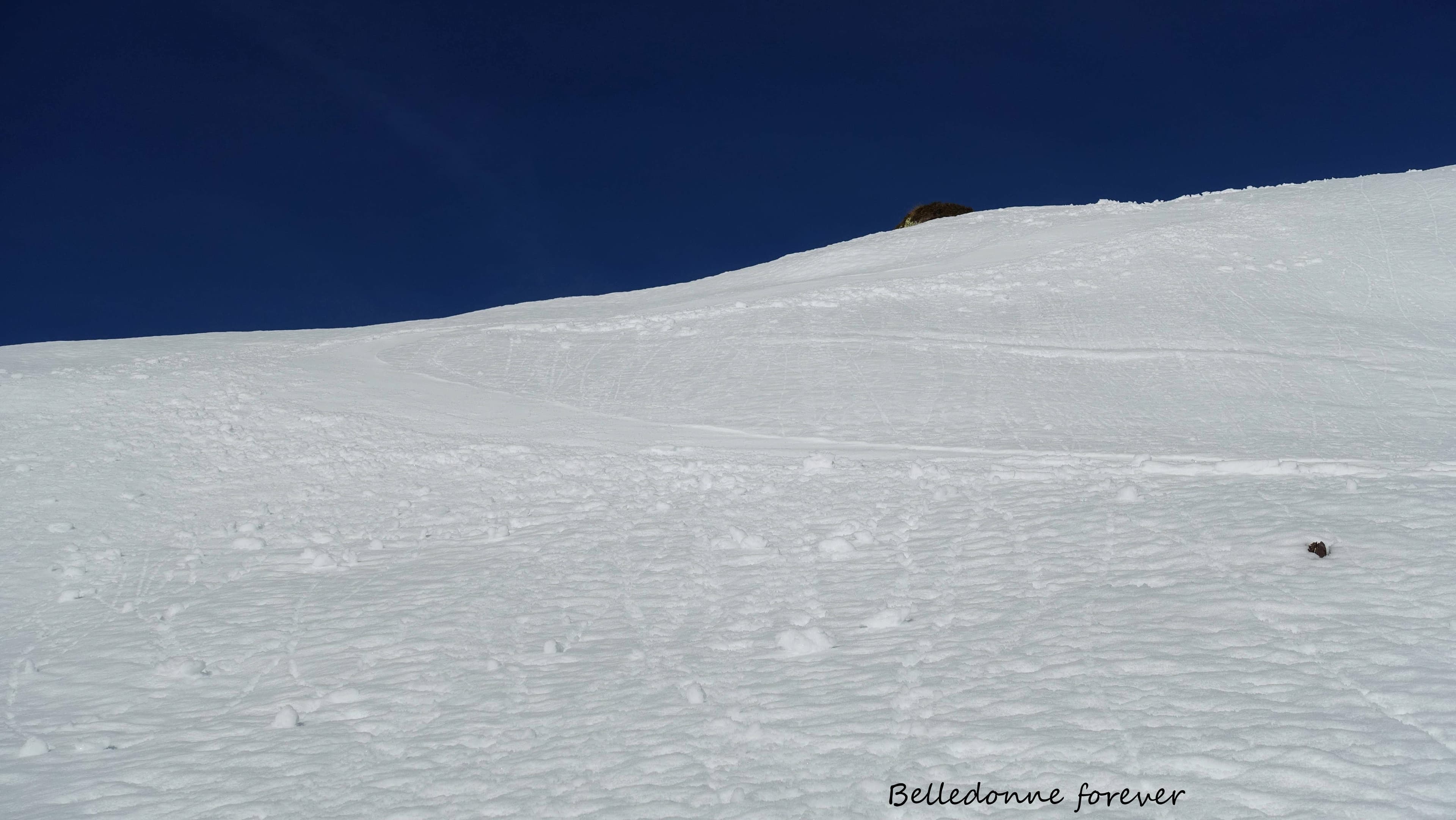 Bonne année 01 janvier-neige de printemps un peu trop chauffée - croisé une mouche à 2240m...  A.P.