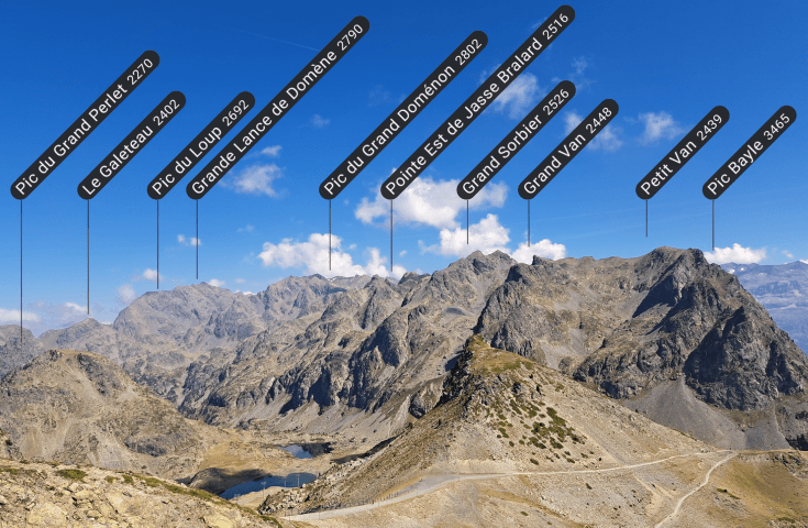 Panorama au dessus des Lacs Roberts