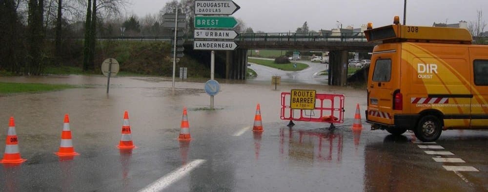 Image d'illustration pour Dépression Qumaira - vents forts - graves inondations en Bretagne