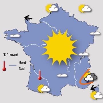 Beau temps généralisé jusqu'à jeudi, puis dégradation 