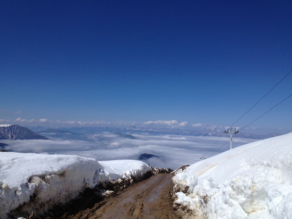 Congère à la Croix de Chamrousse