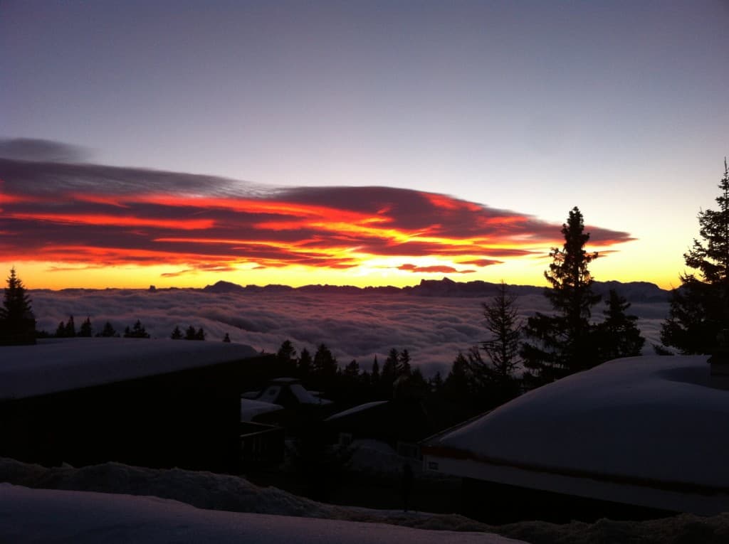 Coucher de soleil sur le vercors