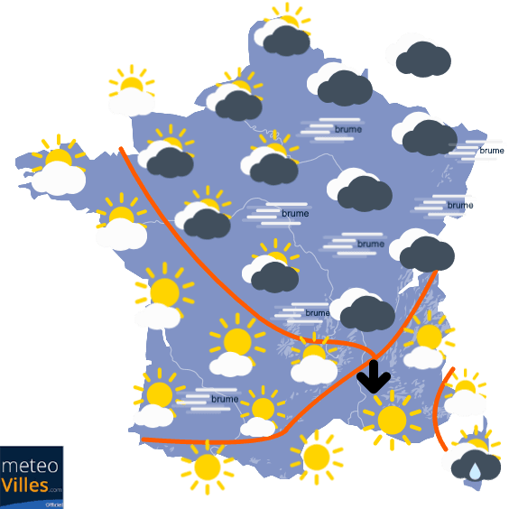 Calme et frais, puis beaucoup plus doux et agité