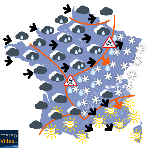 Lutte entre froid continental et douceur océanique