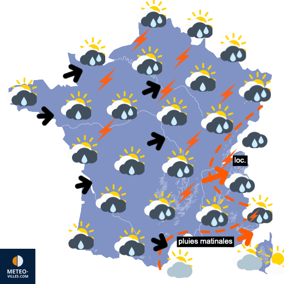 Globalement instable jusqu'à jeudi