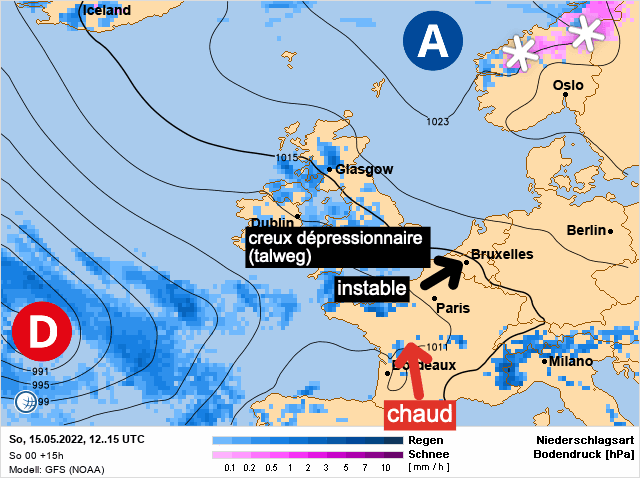 Carte de prévisions d'europe du Dimanche 15 mai 2022