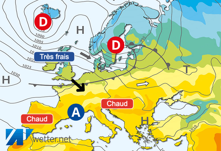 Carte de prévisions d'europe du Dimanche 14 avril 2024