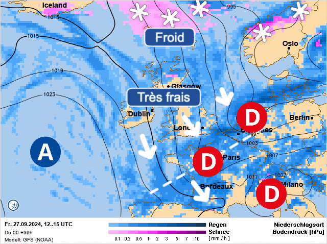 Carte de prévisions d'europe du Vendredi 27 septembre 2024