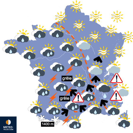 Météo de Pâques: Retour des pluies surtout au Sud-ouest