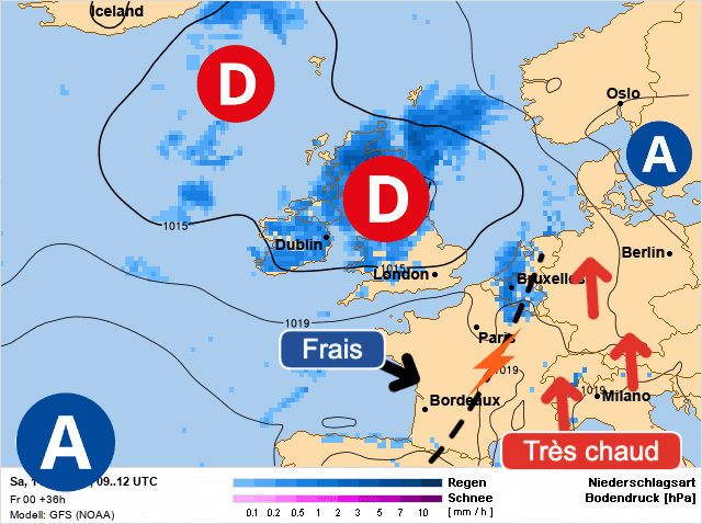 Carte de prévisions d'europe du Samedi 14 juin 2025