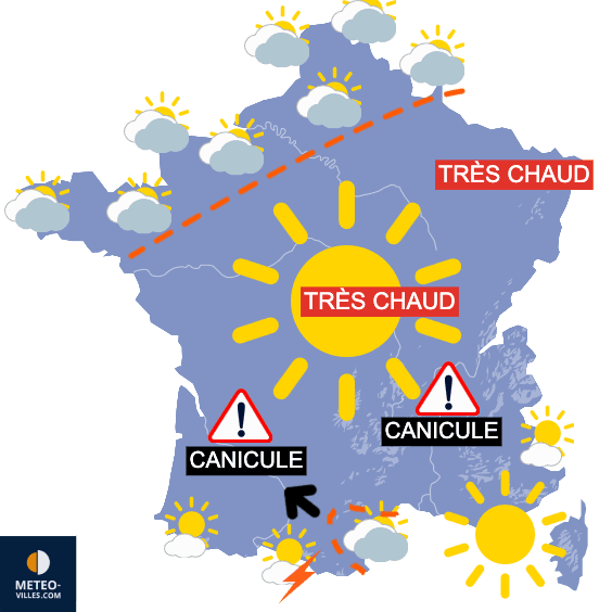 Vague de chaleur intense, notamment sur la moitié Sud