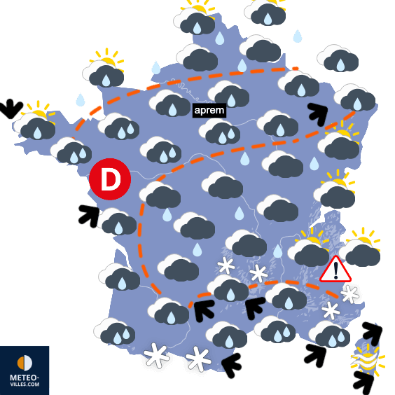 Encore beaucoup de pluie, des crues et un peu de neige