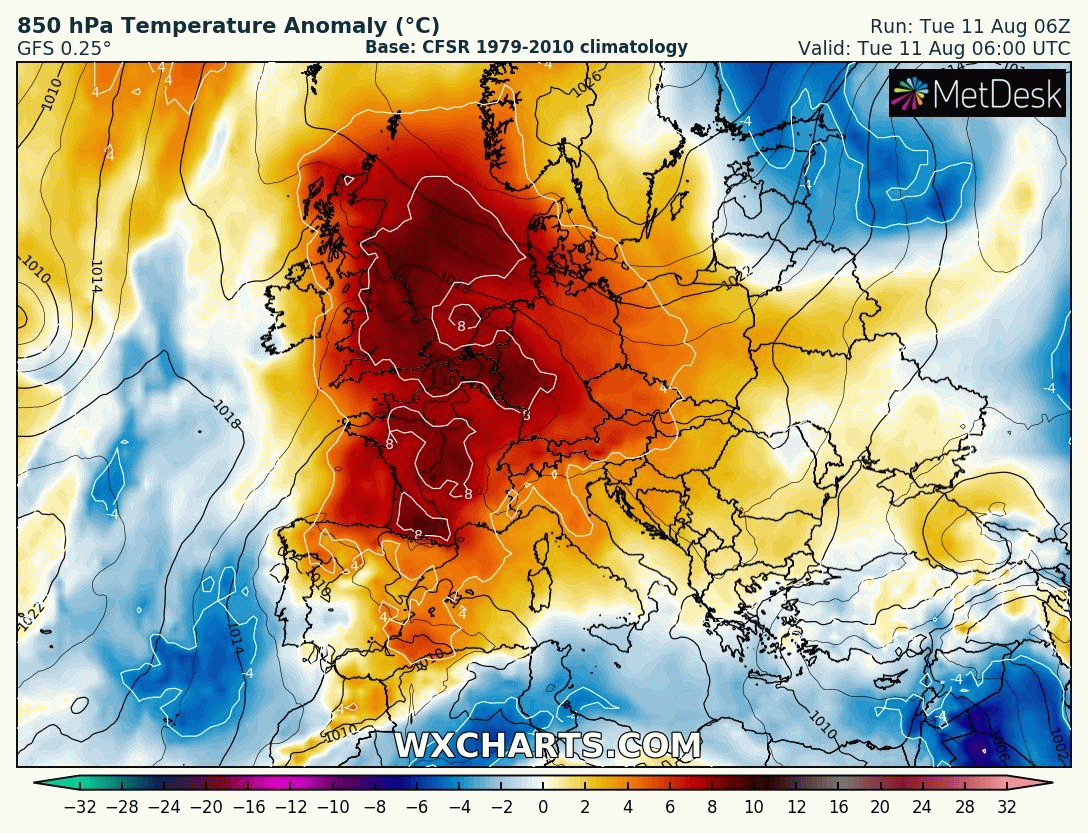 Image d'illustration pour Masse d'air tropicale sur la France et orages difficiles à prévoir