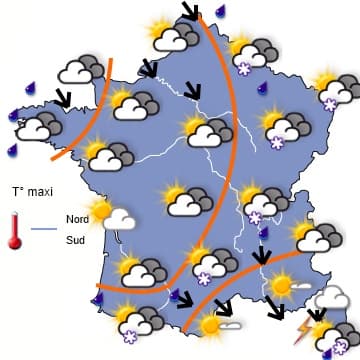 Risque de neige sur une partie de la France pour dimanche