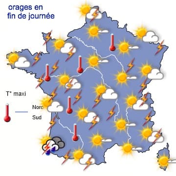 Un week-end orageux et moins chaud