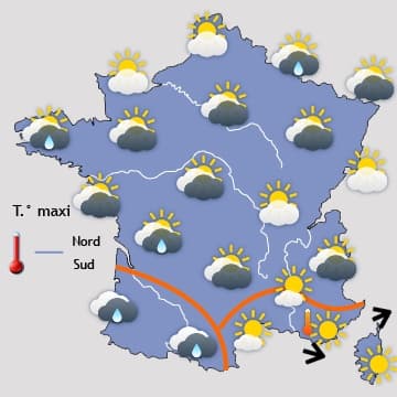 Début de semaine très agité au Nord - retour de la chaleur jeudi