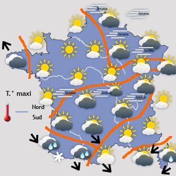 Retour de la pluie et fin des gelées par l'Ouest